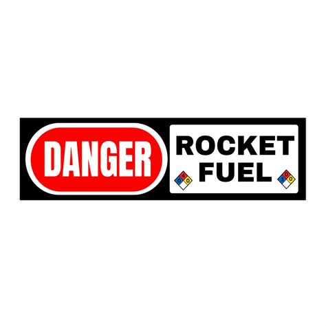 Danger Rocket Fuel Bumper Sticker - Etsy