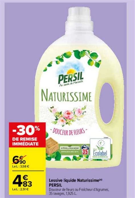 Offre Lessive Liquide Naturissime Persil Chez Aldi