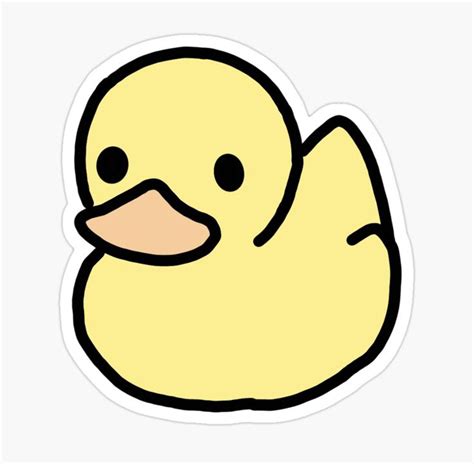 Pastel Yellow Duck Sticker Can Also Be On A Phone Case Yellow Duck