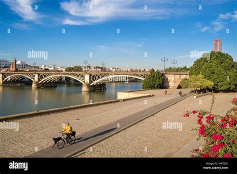 Spain Andalusia Seville El Arenal District Docks Guadalquivir Stock