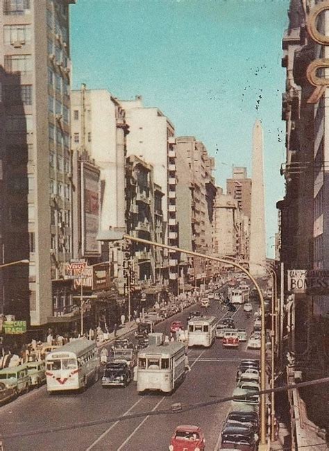 La avenida Corrientes y Talcahuano en 1962 El sentido del tránsito