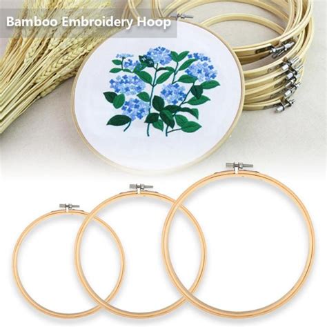 Inch Embroidery Cross Stitch Bamboo Hoop Frame Ring Wooden Hoop