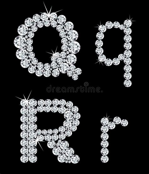 Set Of Diamond Alphabetic Letters Vector Stock Vector Illustration