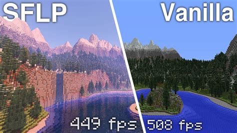 Minecraft Low End Shaders Sflp Vs Vanilla K Fps Youtube