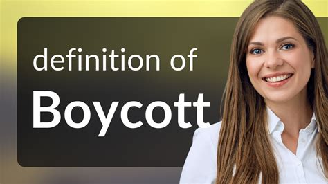 Boycott • BOYCOTT definition - YouTube