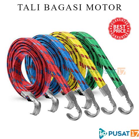 PUSAT17 TALI BAGASI MOTOR 1 5M 2M 2 5M 3M TALI IKAT BARANG KARDUS 1 5