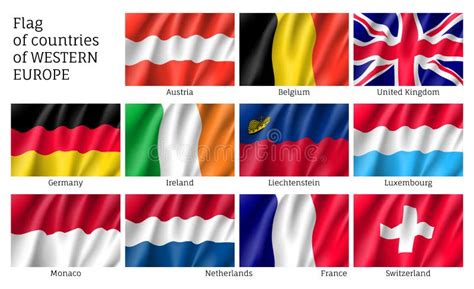 Western Europe Countries Flags