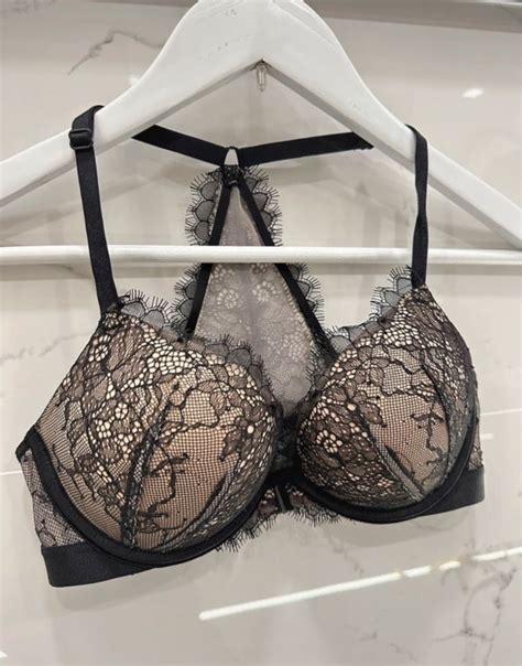 Biustonosz stanik 32B B70 Victorias secret koronkowy duży push up