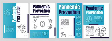 Blue And Yellow Brochure Template For Preventing Periodontal Disease Vector Simple Hygiene