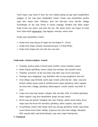 Kelompok 8 GEMPA BUMI TSUNAMI DAN GUNUNG BERAPI PDF