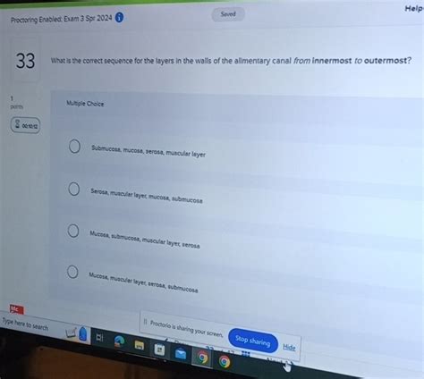 Solved Help Proctoring Enabled Exam 3 Spr 2024 Saved 33 What Is The