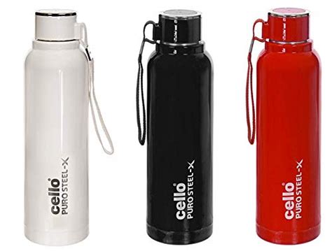 Cello Puro Steel X Benz Water Bottle With Inner Steel And Outer