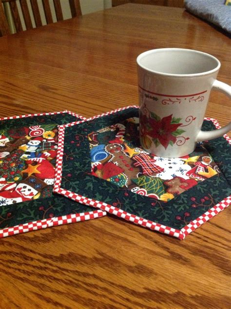 Mug Mat Etsy Mug Rug Christmas Mug Rugs Mug Rug Patterns