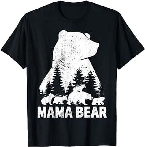 Mama Bear 4 Cubs Mother Day Funny Mama Bear 4 Kids Vintage T-Shirt ...