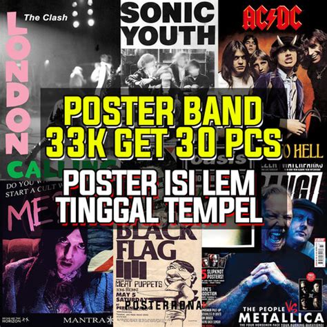 Jual Pcs Isi Lem Poster Punk Rock Metal Poppunk Hardcore