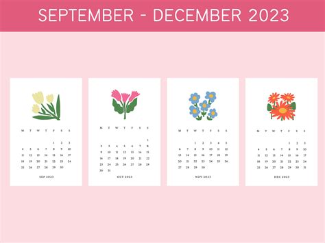 Printable 2023 Mini Calendar - Etsy