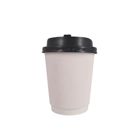 Double-walled White Coffee Cup with lid - 8oz – Packaging Lab Philippines