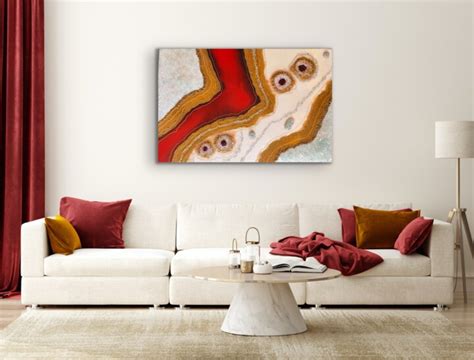 Geode Wall Art Birth Of Garnet Red Re Peinture Par Tejaswi Poojari Kolor Kovela Artmajeur