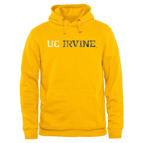 Uc Irvine Anteaters Yellow Classic Wordmark Pullover Hoodie