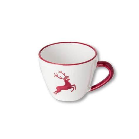 Gmundner Keramik Bordeauxroter Hirsch Cappuccino Cup L H Cm