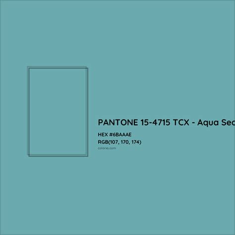 Pantone 15 4715 Tcx Aqua Sea Complementary Or Opposite Color Name And