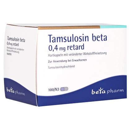 TAMSULOSIN beta 0 4 mg retard Hartk verä Wfrs 100 St 100 St online