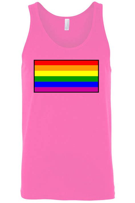 Men S Tank Top Gay Pride Rainbow Flag Colors LGBT Homosexual Lesbian