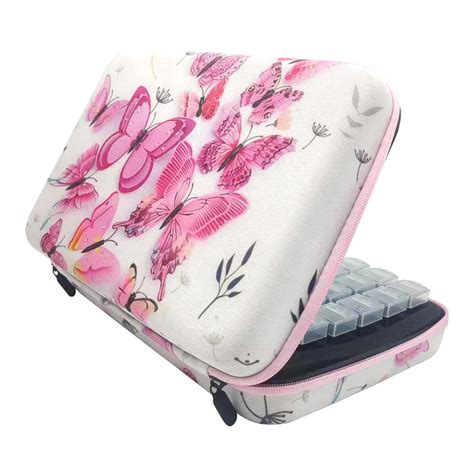 Diamond Painting Accessoires Roze Vlinder Handtas Opbergdoos Sleuf