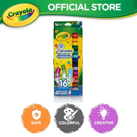 Crayola 16 Colors Pip Squeak Washable Markers For Kids Ages 3 Lazada