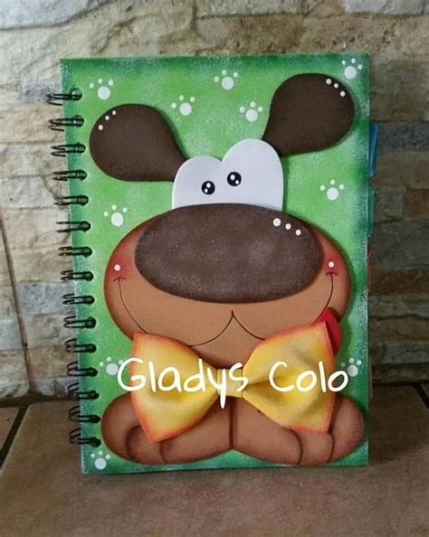 Cuaderno Decorado De Perrito Paper Crafts Foam Crafts Crafts