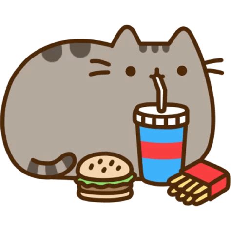 Food Hamburger Pusheen Fries French Free Download PNG HQ Transparent HQ