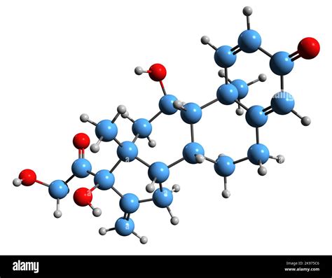 D Bild Der Skelettformel Von Prednylidene Molekulare Chemische