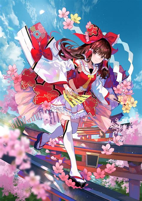 Hakurei Reimu Touhou Drawn By Fuzichoco Danbooru