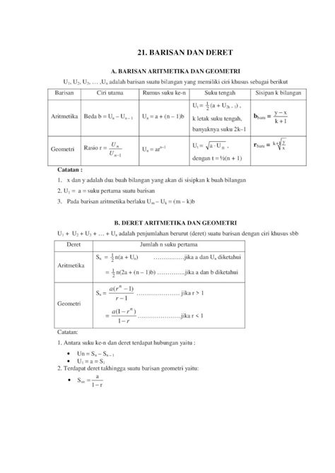 PDF 21 BARISAN DAN DERET PDF Filex Dan Y Adalah Dua Buah