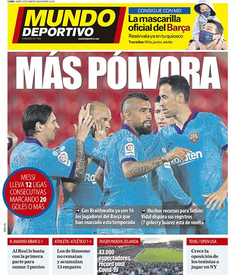 La Portada Del Diario Mundo Deportivo 15 06 2020