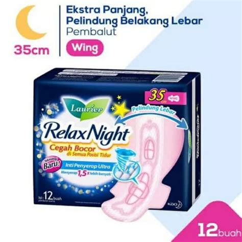 Jual LAURIER RELAX NIGHT 35 CM PEMBALUT ISI 12PCS Shopee Indonesia