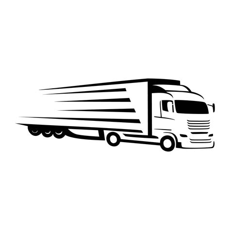 heavy truck silhouette design. delivery transportation logo, sign and ...