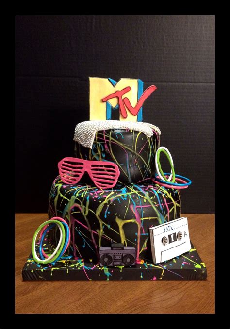 Pin By Bobbie Allen On Cakes 80s Birthday Parties 80s Cake 80s