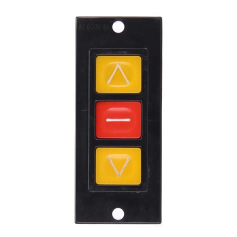 Mayitr Up Down Stop 3 Buttons Switch Black Plastic Housing Push Button Switches For Electric ...