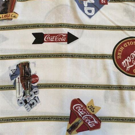 Vintage Coca-Cola Selvedge Fabric Full/Double Sheets 98"x 64" Classic ...