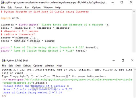 Python Tutorial Python Program To Find Area Of Circle By Microsoft