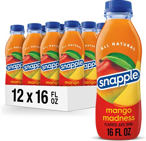 Amazon Snapple Zero Sugar Strawberry Kiwi Juice Drink 16 Fl Oz