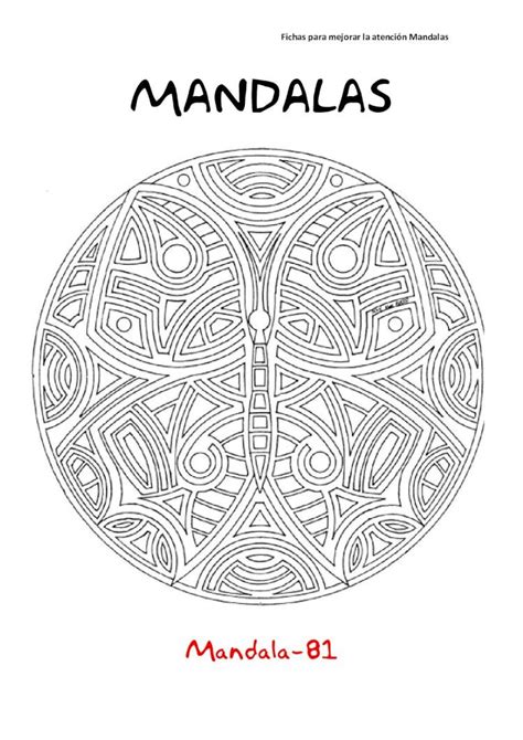 Pdf Fichas Para Mejorar La Atenci N Mandalas Mandalas