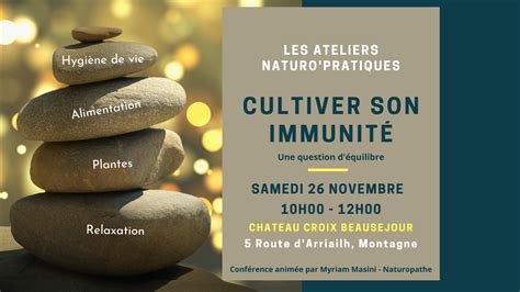 Atelier Naturopratique Cultiver Son Immunit Une Main Pos E