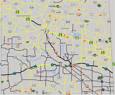 Saskatchewan Highway Conditions Map Verjaardag Vrouw