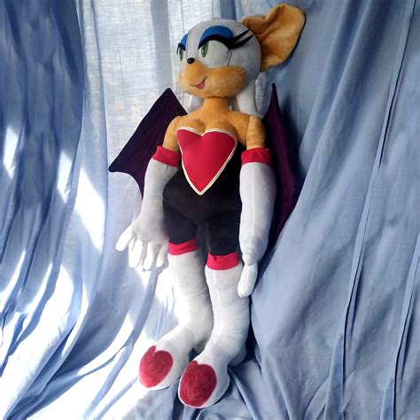 Rouge The Bat From Sonic The Hedgehog Textile Doll Etsy