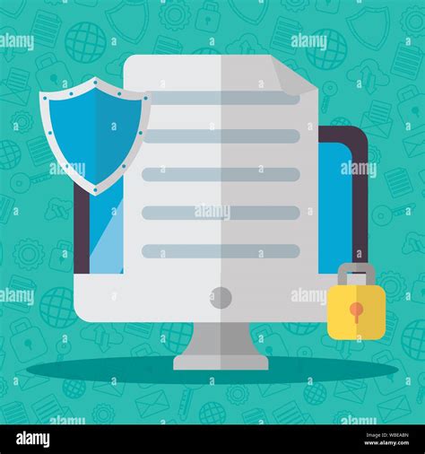 Technology Internet Security Flat Design Stock Vector Image Art Alamy