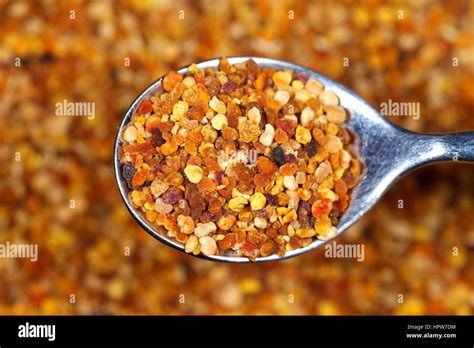 Extreme close up photo of colourful bee pollen Stock Photo - Alamy