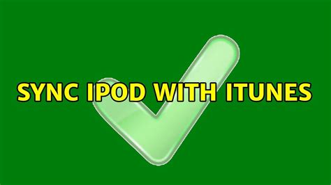 Sync Ipod With Itunes Youtube