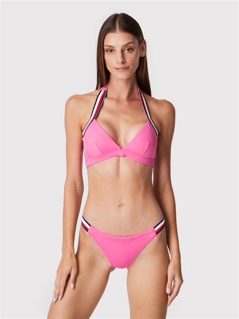 Tommy Hilfiger Góra od bikini Triangle Fixed UW0UW02696 Różowy Modivo pl